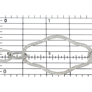 Sterling Silver Ten of 10.5mm width by 6.6mm length, Smooth Oval Cable Links Followed by 23.8 width by 38.7mm length Large Hammered Oval Links, Long and Short Chain. Price per: 1 Inch.