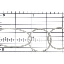 Load image into Gallery viewer, Sterling Silver Three of 19.0mm width / length, Twisted Circle Links Followed by 15.3 width by 32.4mm length Twisted Oval Links, Long and Short Chain. Price per: 1 Inch.
