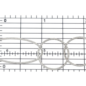 Sterling Silver Three of 19.0mm width / length, Twisted Circle Links Followed by 15.3 width by 32.4mm length Twisted Oval Links, Long and Short Chain. Price per: 1 Inch.