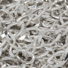 Load image into Gallery viewer, Sterling Silver 6.6mm Width by 9.8mm Length Flat Oval Curb Link Connected To 4.2mm Width by 9.7mm Length Figure 8 Link, Figure 8 Chain. Price per: 1 Foot.
