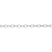Load image into Gallery viewer, Chain by Foot. Sterling Silver 2.76mm Width by 4.14mm Length, Flat Cable Chain. Price per: 1 Foot.
