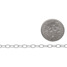 Load image into Gallery viewer, Sterling Silver 2.76mm Width by 4.14mm Length, Flat Cable Chain. Price per: 1 Foot.
