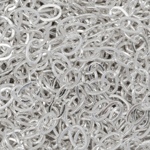 Sterling Silver 2.76mm Width by 4.14mm Length, Flat Cable Chain. Price per: 1 Foot.