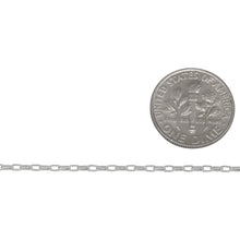 Load image into Gallery viewer, Sterling Silver 1.5mm Width by 2.9mm Length, Oval Rolo Chain. Price per: 1 Foot.
