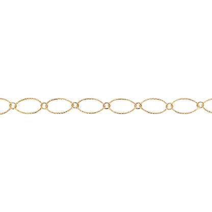 14kt Gold Filled 12.2mm Width by 20.3mm Length,Price per: 1 Foot.