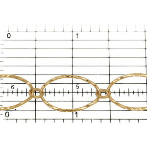 14kt Gold Filled 12.2mm Width by 20.3mm Length,Price per: 1 Foot.