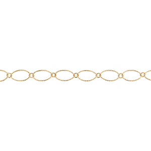 14kt Gold Filled 12.2mm Width by 20.3mm Length,Price per: 1 Foot.