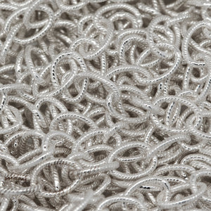 Sterling Silver 2.5mm Width by 3.5mm Length, Twisted Cable Chain. Price per: 1 Foot.