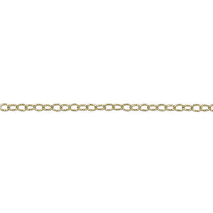 14kt Gold Filled 2.5mm Width by 3.5mm Length, Twisted Cable Chain. Price per: 1 Foot.