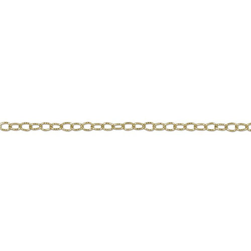 14kt Gold Filled 2.5mm Width by 3.5mm Length, Twisted Cable Chain. Price per: 1 Foot.