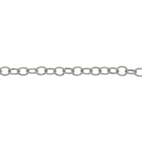 Chain by Foot. Sterling Silver 3.52mm Width by 4.16mm Length, Twisted Cable Chain. Price per: 1 Foot.