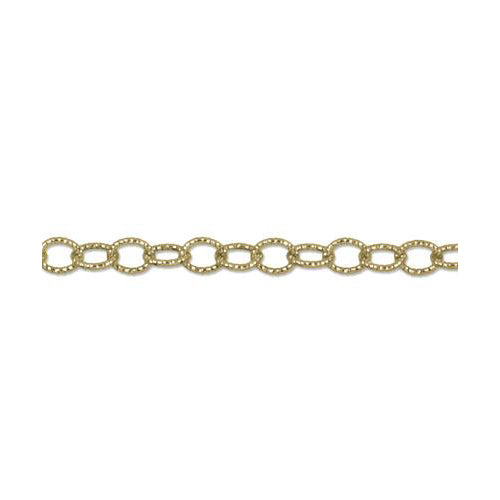 14kt Gold Filled 3.52mm Width by 4.16mm Length, Twisted Cable Chain. Price per: 1 Foot.