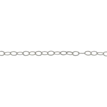 Load image into Gallery viewer, Chain by Foot. Sterling Silver 2.27mm Width by 3.65mm Length, Flat Cable Chain. Price per: 1 Foot.
