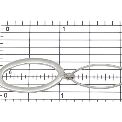 Sterling Silver 14.0mm Width by 27.0mm Length Flat Oval Link Followed by Six of 11.0mm Width by 24.6mm Length Rolo Oval Link Connected With 4.0mm Width By 8.2mm Length Figure 8 Link, Fancy Chain. Price per: 1 Foot.