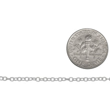 Load image into Gallery viewer, Sterling Silver 1.8mm Width by 2.35mm Length, Smooth Cable Chain. Price per: 1 Foot.
