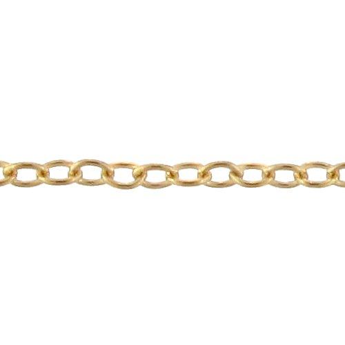 14kt Gold Filled 1.8mm Width by 2.35mm Length, Smooth Cable Chain. Price per: 1 Foot.