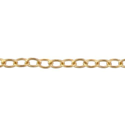 14kt Gold Filled 1.8mm Width by 2.35mm Length, Smooth Cable Chain. Price per: 1 Foot.