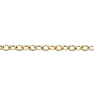 14kt Gold Filled - Rose Gold 1.72mm Width by 2.22mm Length, Flat Cable Chain. Price per: 1 Foot.