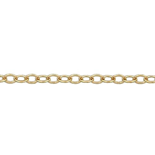 14kt Gold Filled - Rose Gold 1.72mm Width by 2.22mm Length, Flat Cable Chain. Price per: 1 Foot.