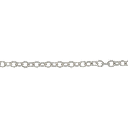 Chain by Foot. Sterling Silver 2.5mm Width by 3.1mm Length, Corrugated Cable Chain. Price per: 1 Foot.