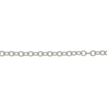 Load image into Gallery viewer, Chain by Foot. Sterling Silver 2.5mm Width by 3.1mm Length, Corrugated Cable Chain. Price per: 1 Foot.
