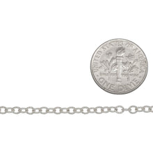 Load image into Gallery viewer, Sterling Silver 2.5mm Width by 3.1mm Length, Corrugated Cable Chain. Price per: 1 Foot.
