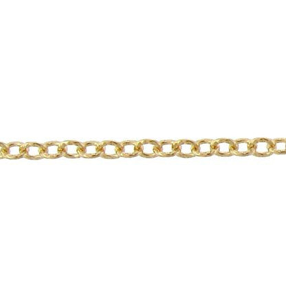 14kt Gold Filled 2.5mm Width by 3.1mm Length, Corrugated Cable Chain. Price per: 1 Foot.