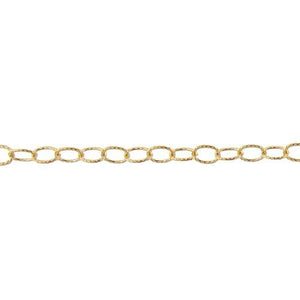 14kt Gold Filled 3.71mm Width by 4.70mm Length, Corrugated Cable Chain. Price per: 1 Foot.