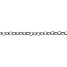 Load image into Gallery viewer, Chain by Foot. Sterling Silver Oxidized 2.98mm Width by 3.57mm Length, Twisted Cable Chain. Price per: 1 Foot.

