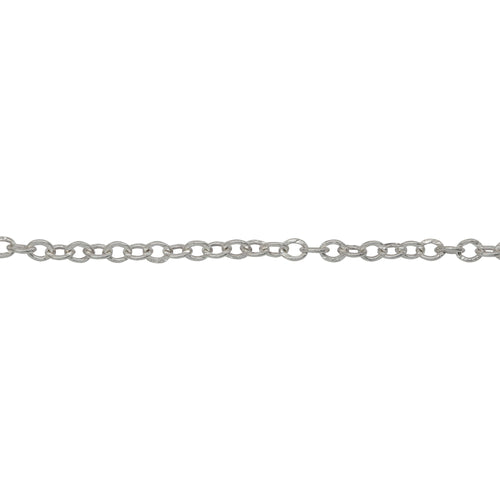 Chain by Foot. Sterling Silver 2.17mm Width by 2.83mm Length, Corrugated Cable Chain. Price per: 1 Foot.