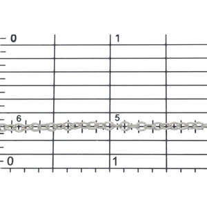 Sterling Silver 2.17mm Width by 2.83mm Length, Corrugated Cable Chain. Price per: 1 Foot.