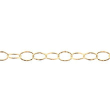 Load image into Gallery viewer, 14kt Gold Filled 2.17mm Width by 2.83mm Length, Corrugated Cable Chain. Price per: 1 Foot.
