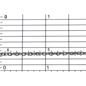 Sterling Silver Oxidized 2.17mm Width by 2.83mm Length, Corrugated Cable Chain. Price per: 1 Foot.