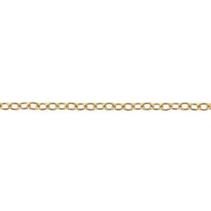 14kt Gold Filled 2.1mm Width by 2.8mm Length, Smooth Cable Chain. Price per: 1 Foot.