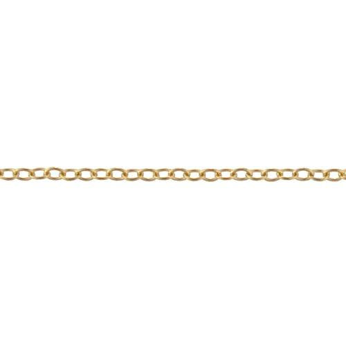 14kt Gold Filled 2.1mm Width by 2.8mm Length, Smooth Cable Chain. Price per: 1 Foot.