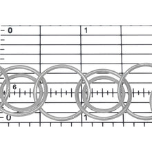 Load image into Gallery viewer, Sterling Silver 17.4mm Width / Length Smooth Circle Link and 12.9mm Width / Length Square Wire Circle Link, Linked in the Center Alternately, Circle Chain. Price per: 1 Inch.
