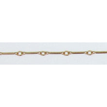 Load image into Gallery viewer, Sterling Silver 0.91mm Width by 7.95mm Length Corrugated Bar Link Followed by 2.28mm Width by 2.70mm Length Smooth Oval Link, Bar Chain. Price per: 1 Foot.
