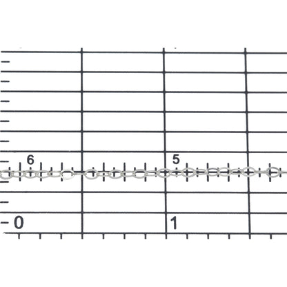 Sterling Silver 1.6mm Width by 2.4mm Length, Flat Cable Chain. Price per: 1 Foot.