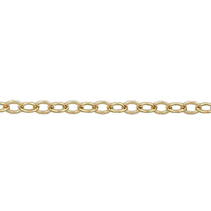 14kt Gold Filled - Rose Gold 1.6mm Width by 2.4mm Length, Flat Cable Chain. Price per: 1 Foot.