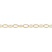 Load image into Gallery viewer, 14kt Gold Filled 1.4mm Width by 2.1mm Length, Smooth Cable Chain. Price per: 1 Foot.
