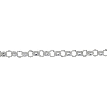 Chain by Foot. Sterling Silver 3.26mm Width / Length Circle Link, Rolo Chain. Price per: 1 Foot.