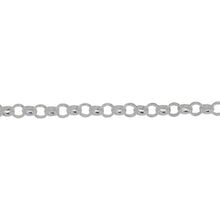 Load image into Gallery viewer, Chain by Foot. Sterling Silver 3.26mm Width / Length Circle Link, Rolo Chain. Price per: 1 Foot.
