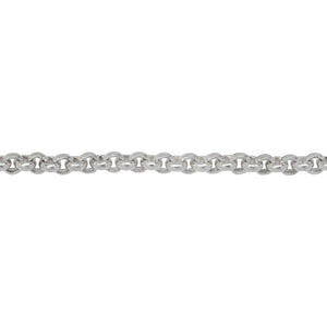 Chain by Foot. Sterling Silver 3.26mm Width / Length Circle Link, Rolo Chain. Price per: 1 Inch.