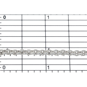 Sterling Silver 3.26mm Width / Length Circle Link, Rolo Chain. Price per: 1 Inch.