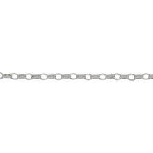 Load image into Gallery viewer, Chain by Foot. Sterling Silver 2.15mm Width by 3.06mm Length, Oval Rolo Chain. Price per: 1 Foot.
