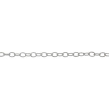 Load image into Gallery viewer, Chain by Foot. Sterling Silver 2.30mm Width by 3.15mm Length, Smooth Cable Chain. Price per: 1 Foot.
