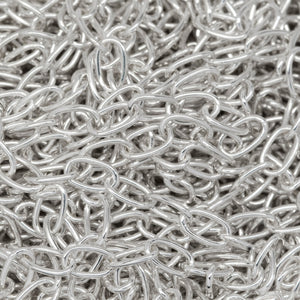 Sterling Silver 2.66mm Width by 4.08mm Length, Smooth Cable Chain. Price per: 1 Foot.