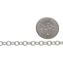 Load image into Gallery viewer, Sterling Silver 3.8mm Width by 4.7mm Length, Smooth Cable Chain. Price per: 1 Foot.
