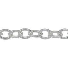 Load image into Gallery viewer, Chain by Foot. Sterling Silver 7.6mm Width by 10.3mm Length, Smooth Cable Chain. Price per: 1 Inch.
