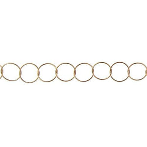 14kt Gold Filled 9.80mm Width / Length, Smooth Circle Chain. Price per: 1 Inch.